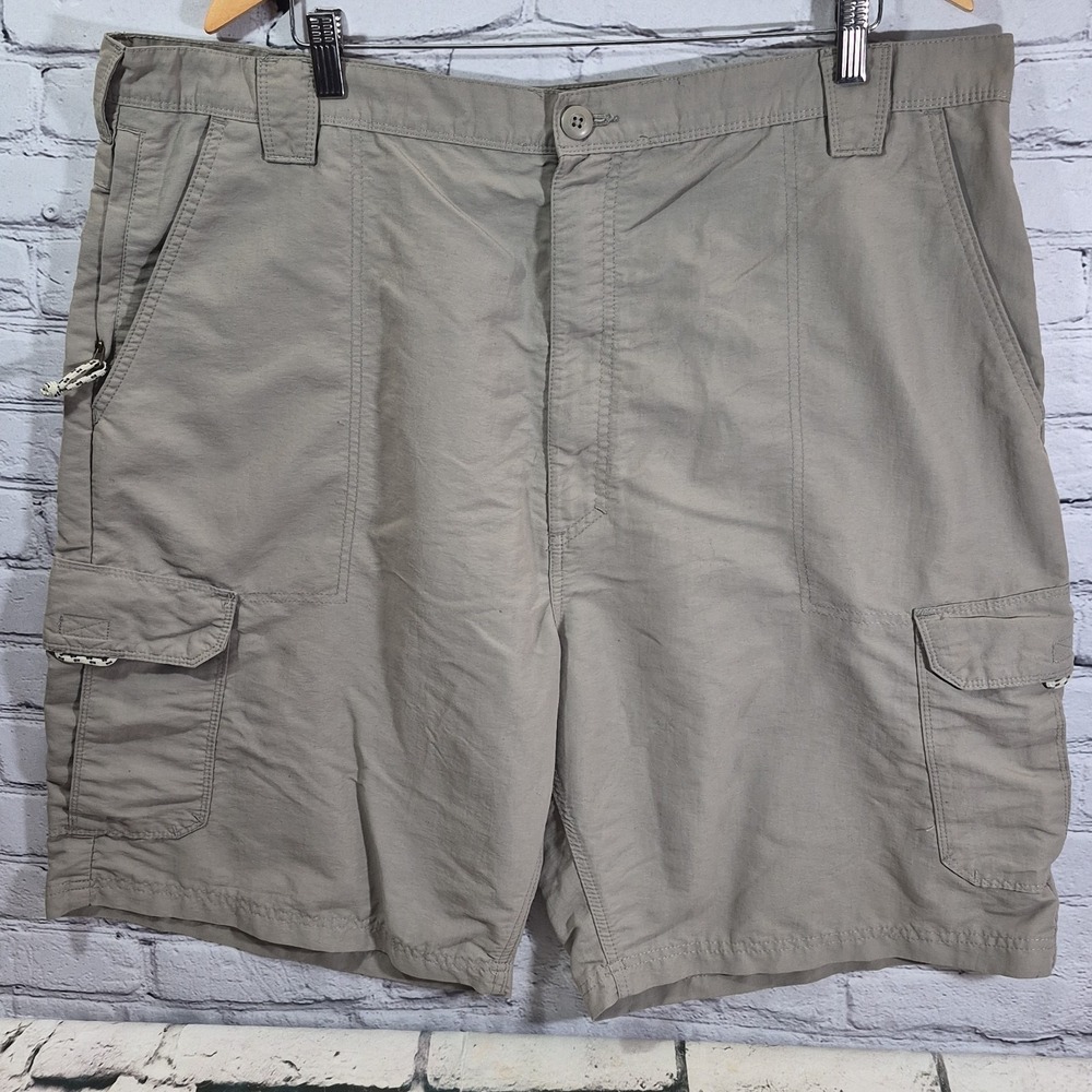 Wrangler Outdoor Performance Shorts Mens 42 Beige Nylon Cargo Hiking
